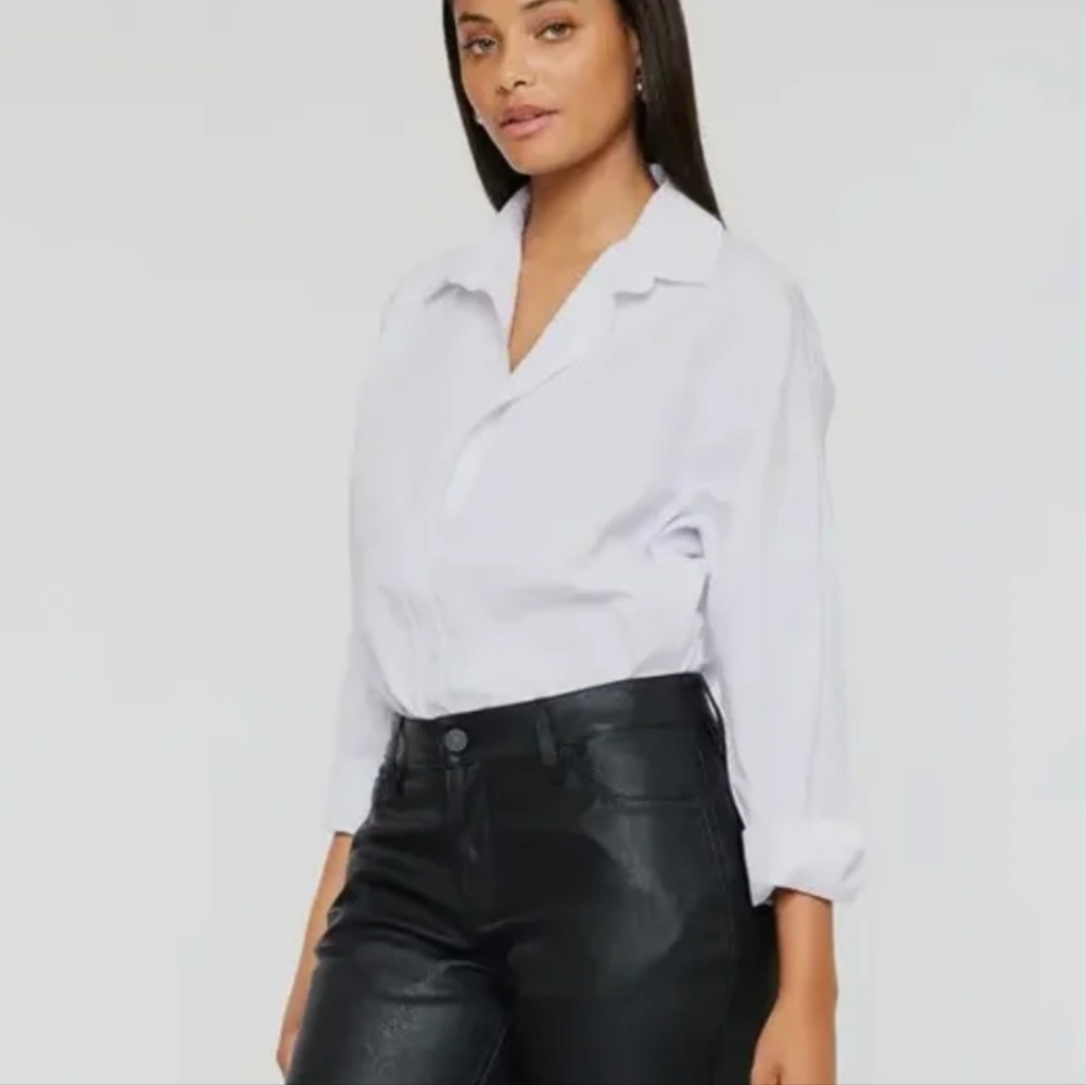 Kancan | Black Faux Leather High Rise Pants